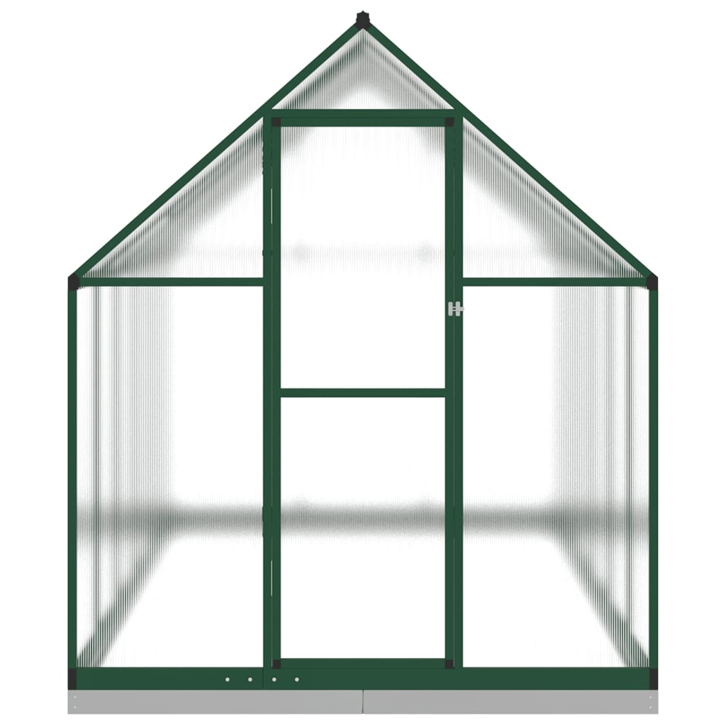 VidaXL Gartengewächshaus mit Grundrahmen 334x169x202 cm Aluminium grün