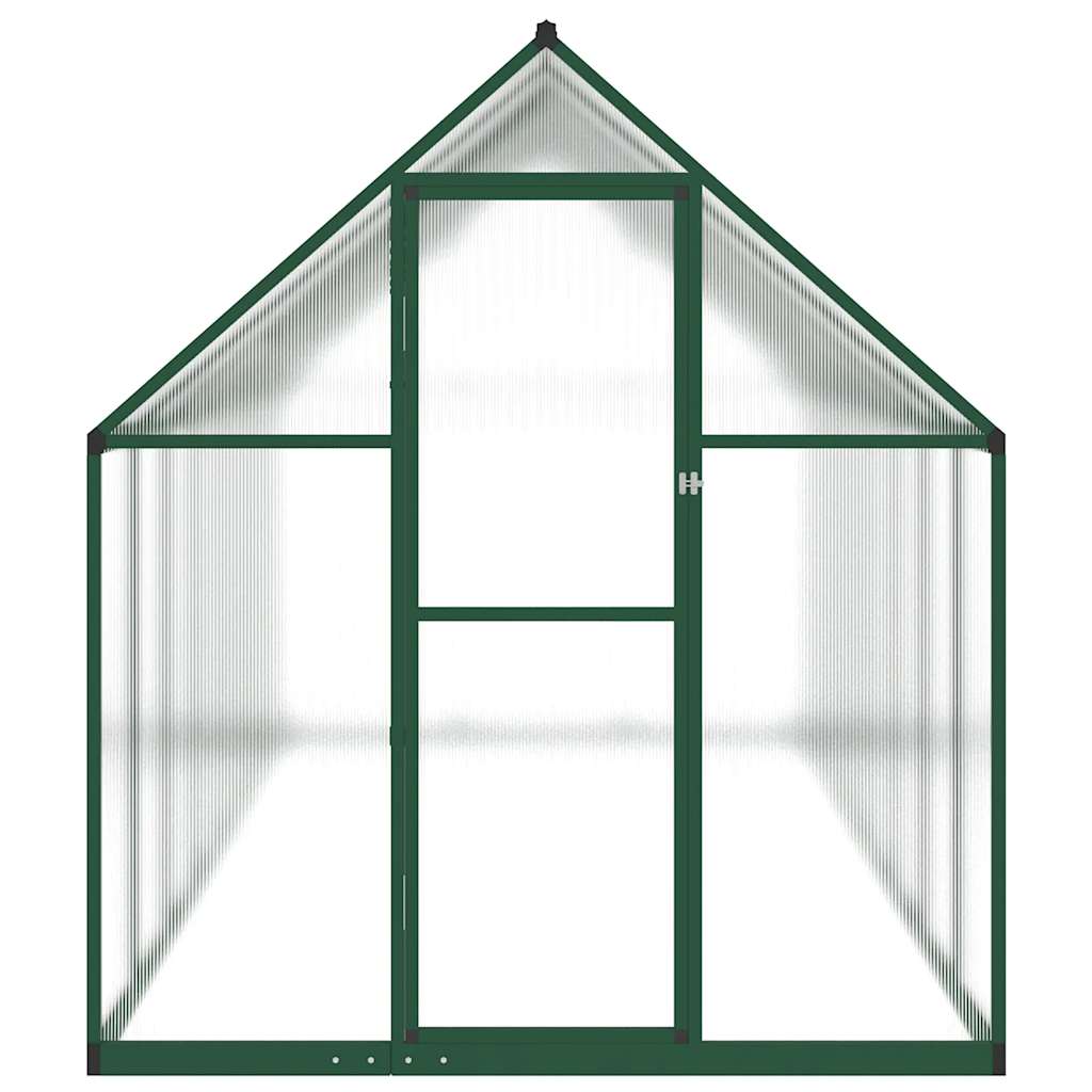 VidaXL Gartengewächshaus mit Grundrahmen 445x169x195 cm Aluminium grün