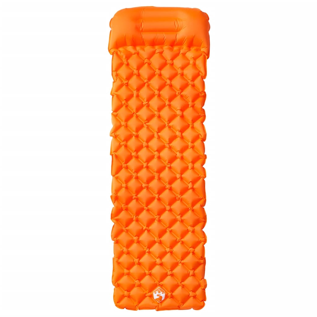Vidaxl Campingmatratze mit Kissen aufblasbar 1-Personen orange