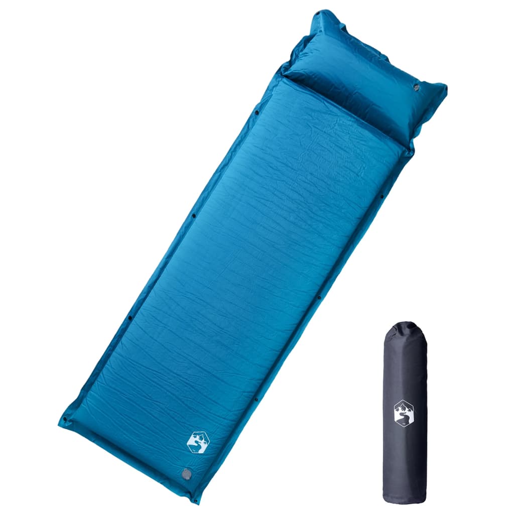 Vidaxl Campingmatratze mit Kissen selbstaufblasend 1-Personen Türkis