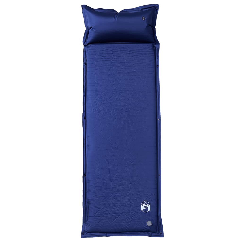 VidaXL Campingmatratze mit Kissen selbstaufblasend 1-Personen Marineblau