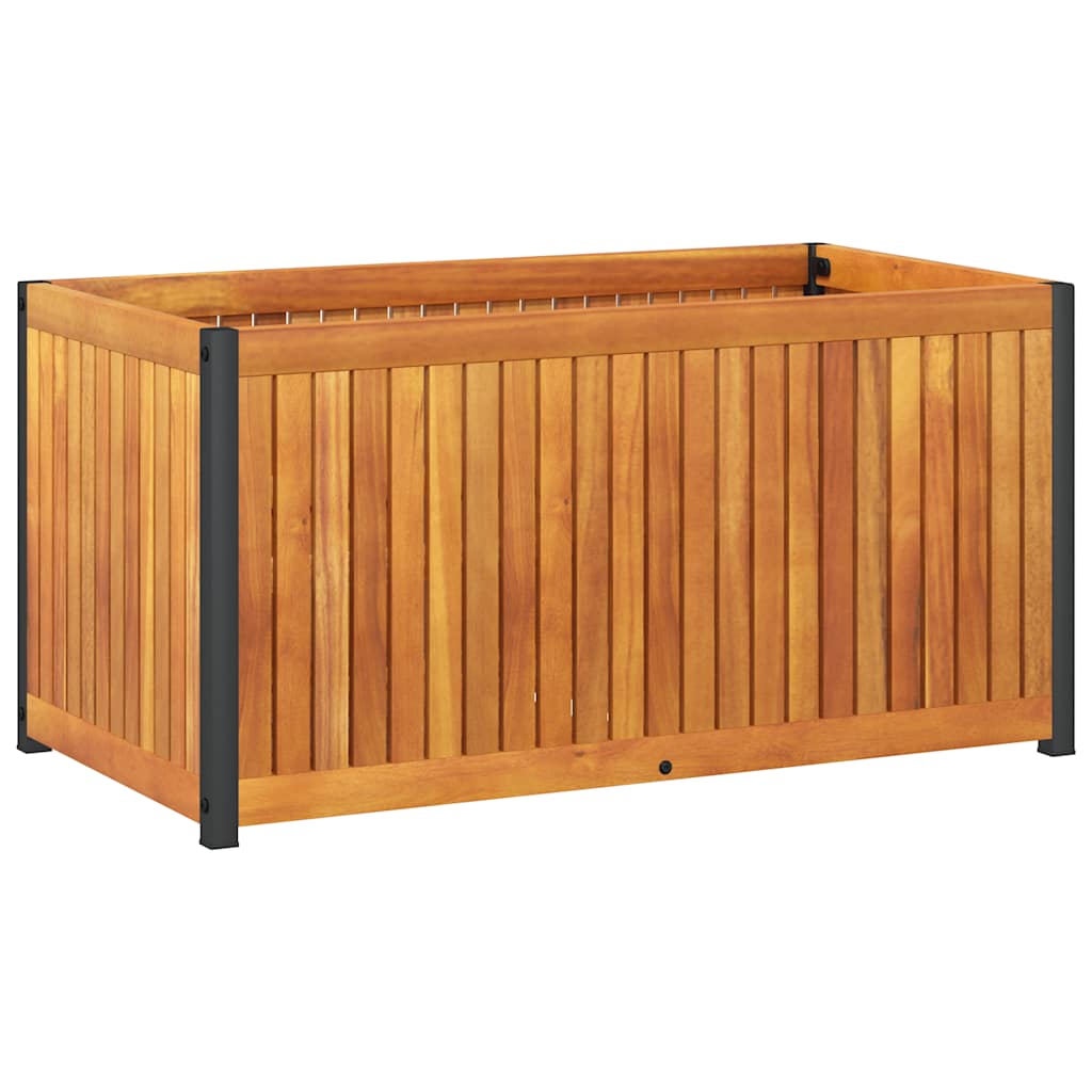 Vidaxx Pflanzgefäß 85x45x44 cm aus massivem Akazienholz und Stahl