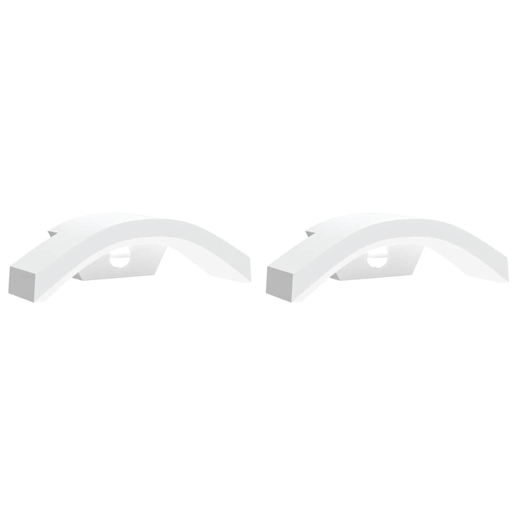Vidaxx Außenwandleuchten 2 Stk. LED mit Sensoren Aluminiumguss weiß