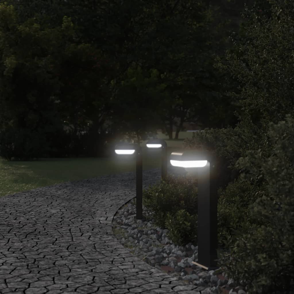 Vidaxx stehende Außenlampen 3 Stück 50 cm Aluminiumguss schwarz