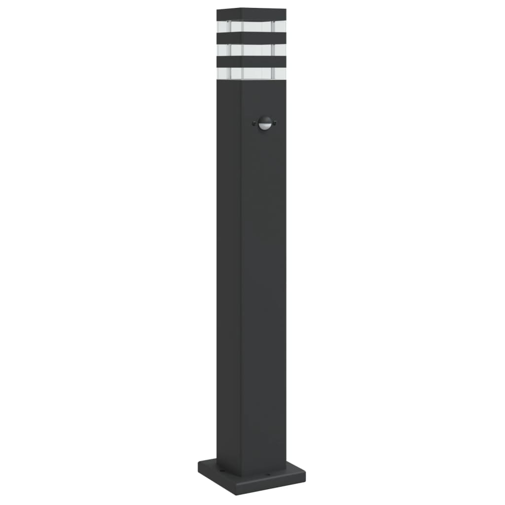 VidaXL Außenstehleuchte mit Sensor 80 cm Aluminium schwarz