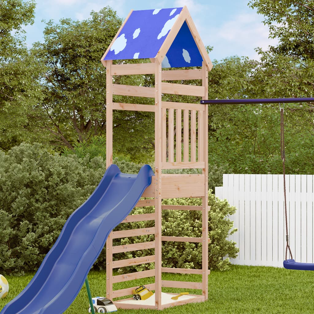 Vidaxx Spielturm mit Kletterwand 85x52,5x265 cm massives Kiefernholz
