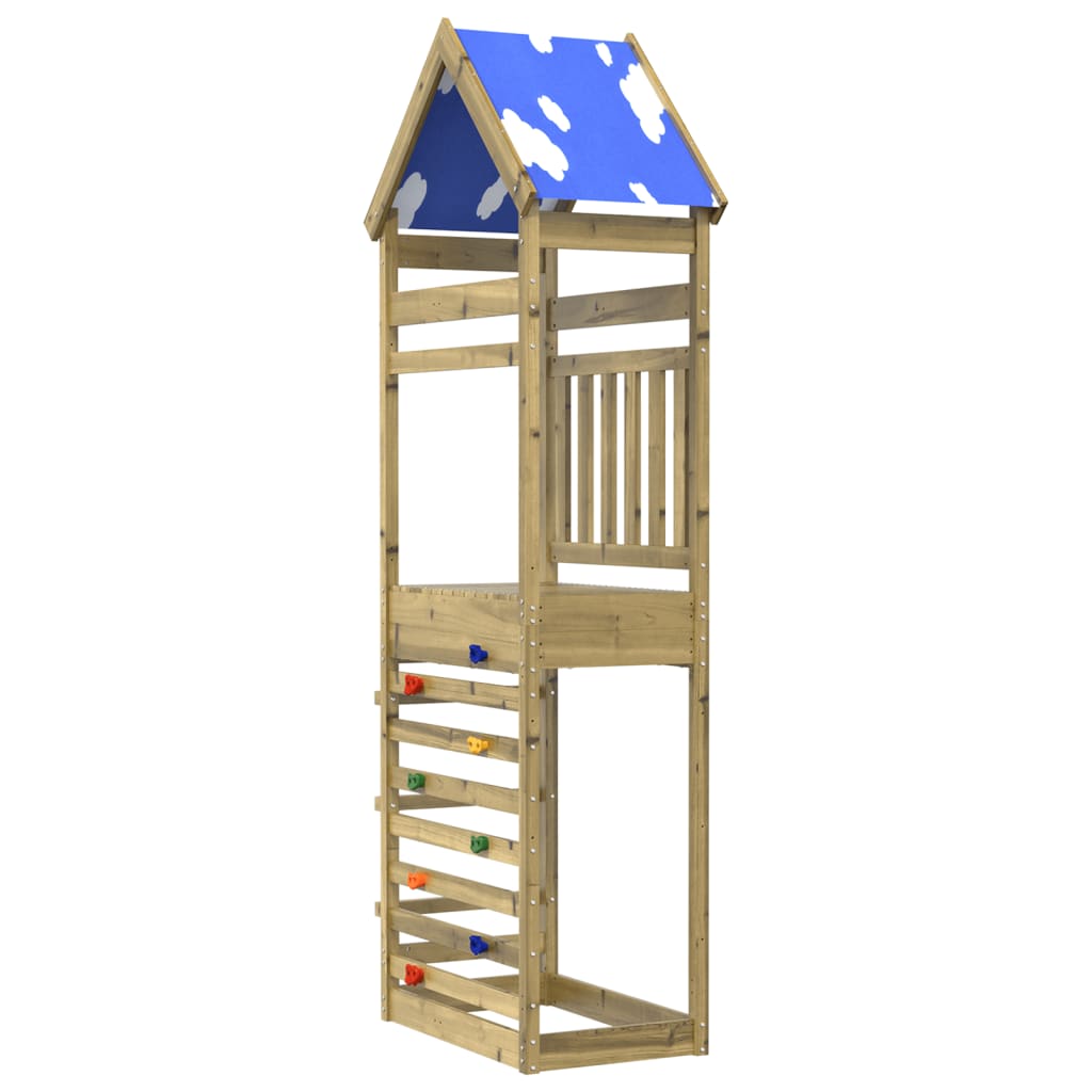 Vidaxx Spielturm mit Kletterwand 85x52,5x265 cm imprägniertes Holz