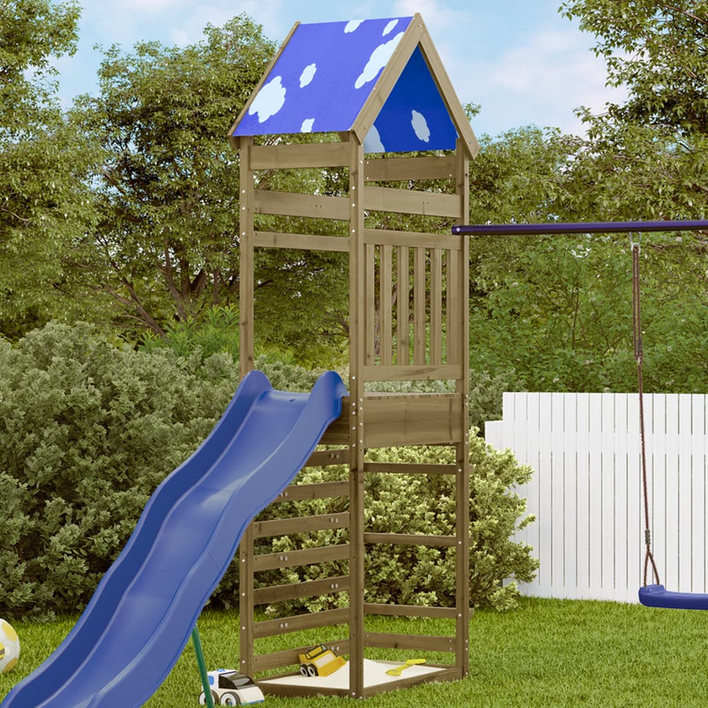 Vidaxx Spielturm mit Kletterwand 85x52,5x265 cm imprägniertes Holz