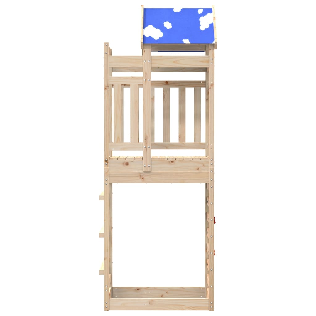 VidaXL Spielturm mit Felswand 85x52,5x239 cm massives Kiefernholz