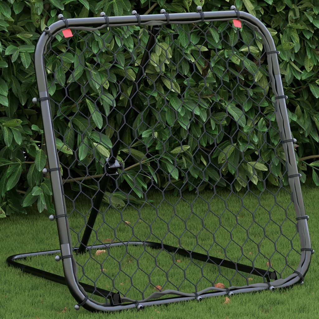 VidaXL Fußball-Rebounder verstellbar 84x73x60-80 cm Stahl schwarz