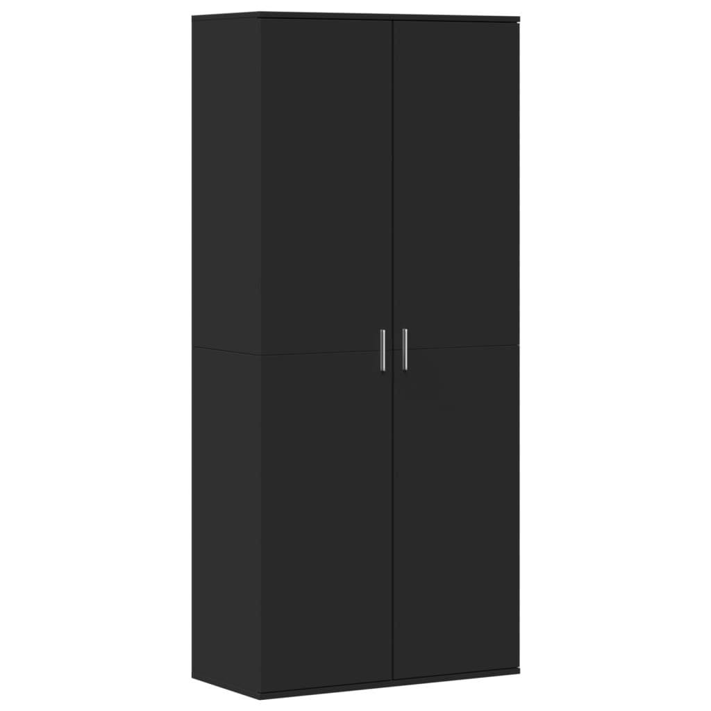 VidaXL Schuhschrank 80x39x178 cm Spanplatte schwarz