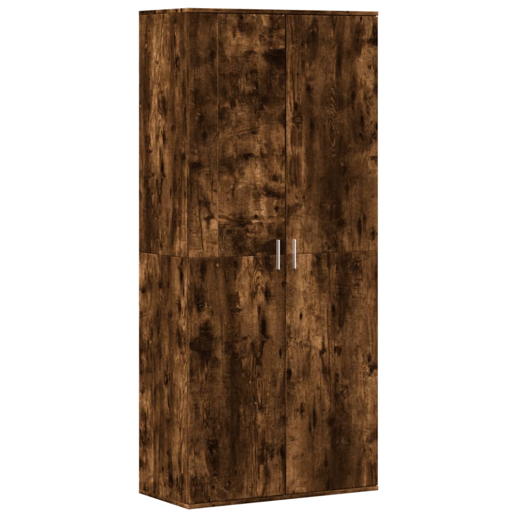 VidaXL Schuhschrank 80x39x178 cm Holzwerkstoff, geräucherte Eiche