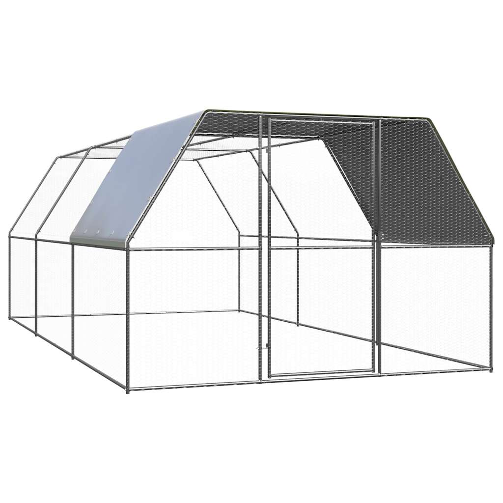 VidaXL Hühnerstall 3x6x2 m aus verzinktem Stahl