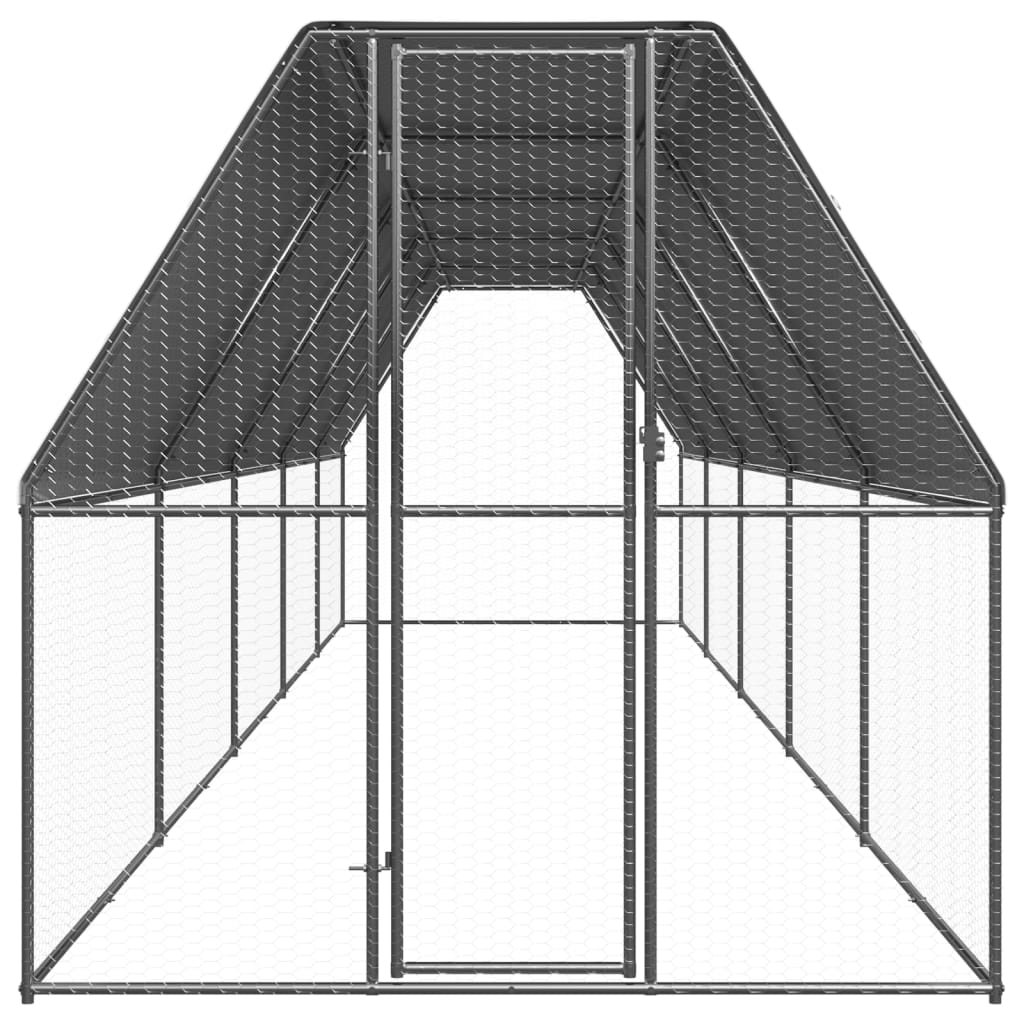 VidaXL Hühnerstall 2x10x2 m aus verzinktem Stahl