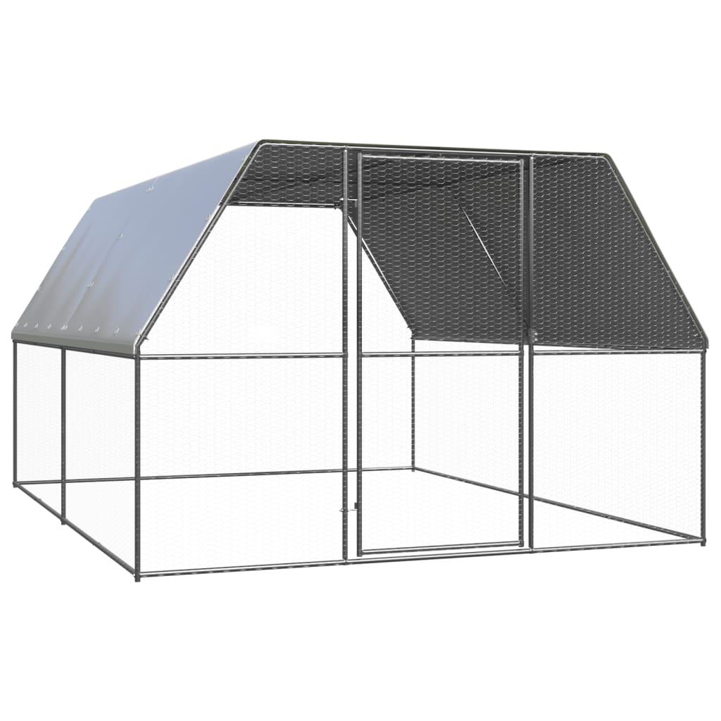 VidaXL Hühnerstall 3x4x2 m aus verzinktem Stahl