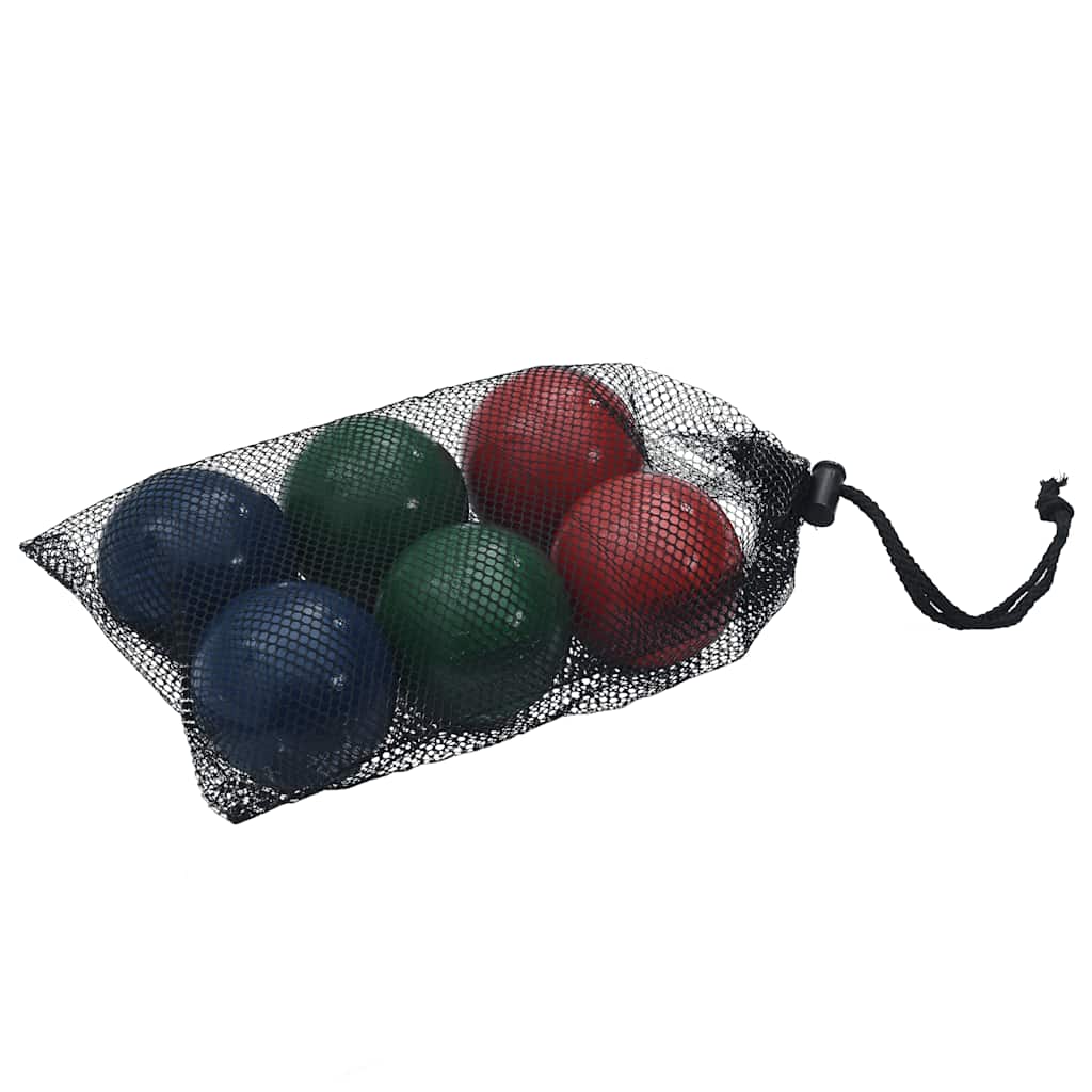Vidaxl 8-teiliges Boule-Kugelset und Tragetasche aus massivem Kiefernholz