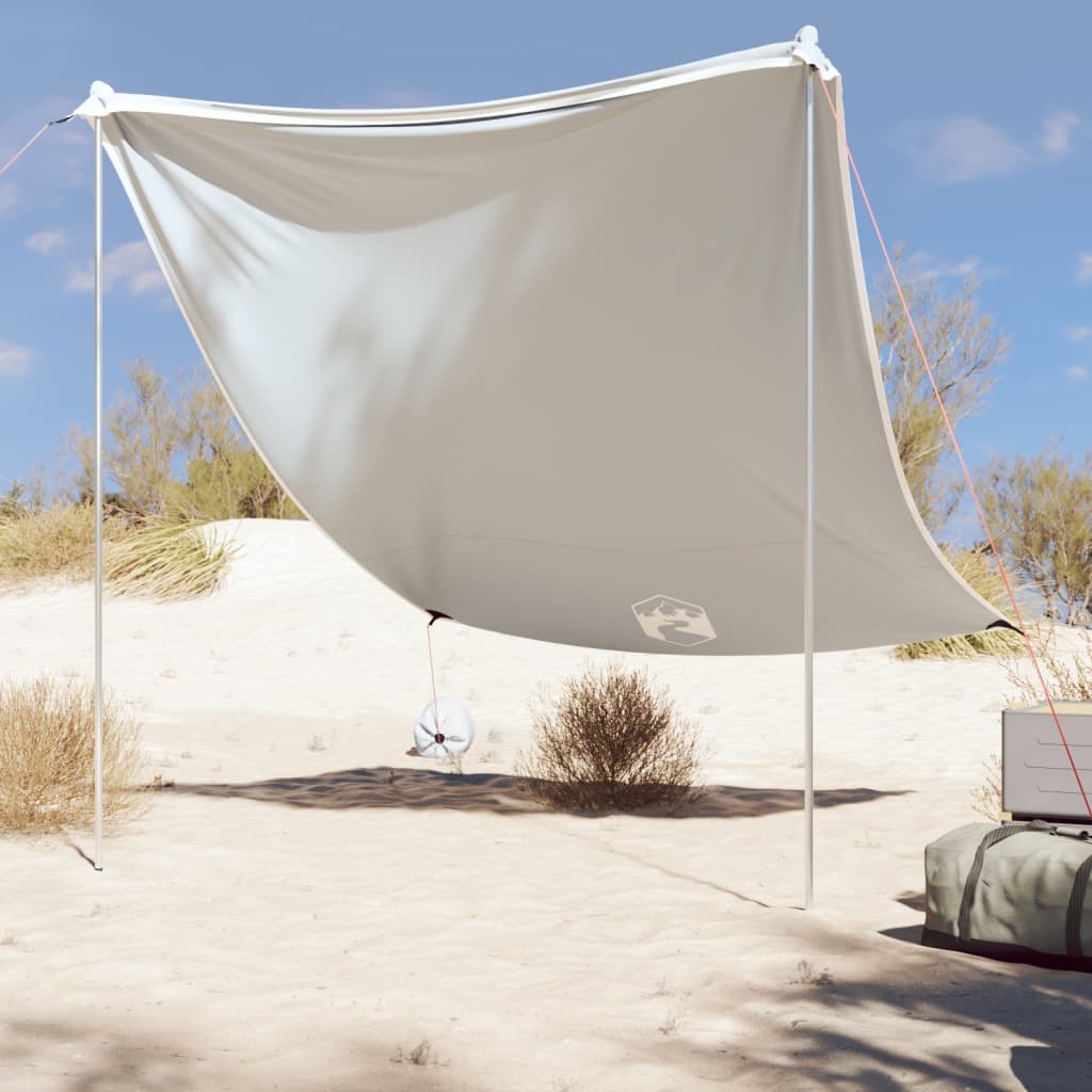 Vidaxx Strandmarkise mit Sandankern 214x236 cm grau