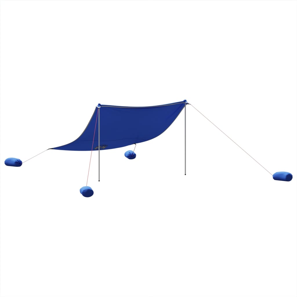 Vidaxxl Strandmarkise mit Sandankern 304x300 cm blau