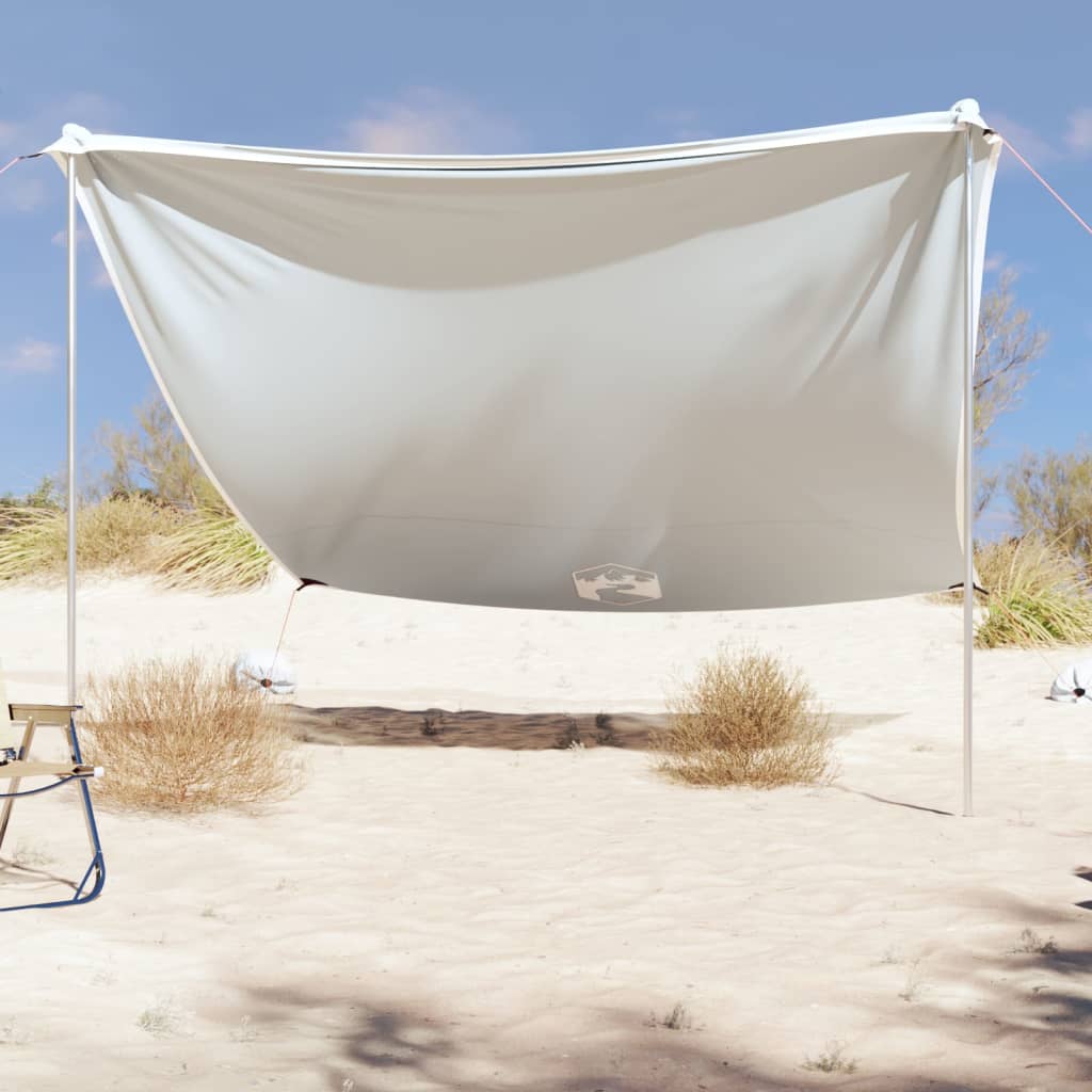 Vidaxx Strandmarkise mit Sandankern 304x300 cm grau