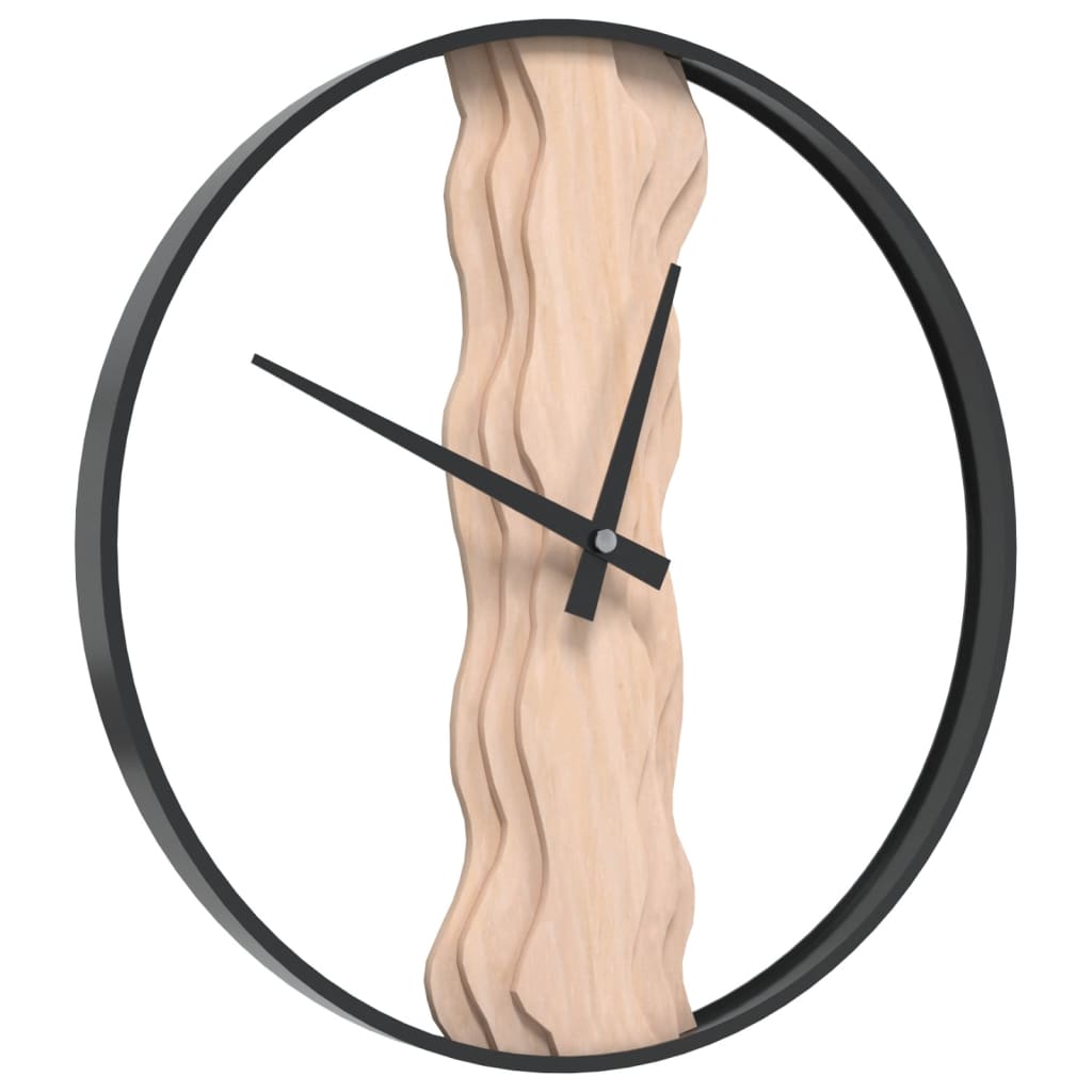 Vidaxx Wanduhr ø35 cm Eisen und Eiche braun