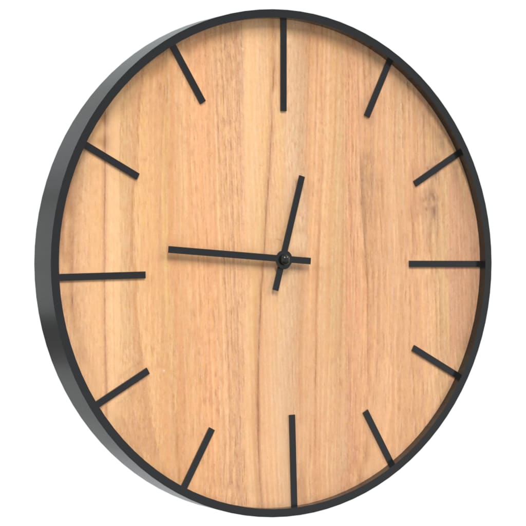 Vidaxx Wanduhr ø39 cm Eisen und fertiges Holz braun