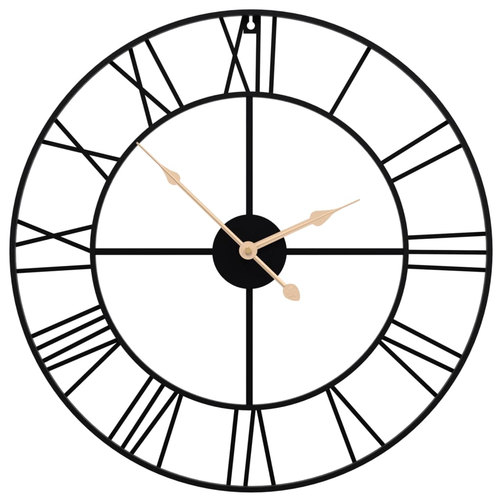 Vidaxx Wanduhr ø50 cm Eisen schwarz