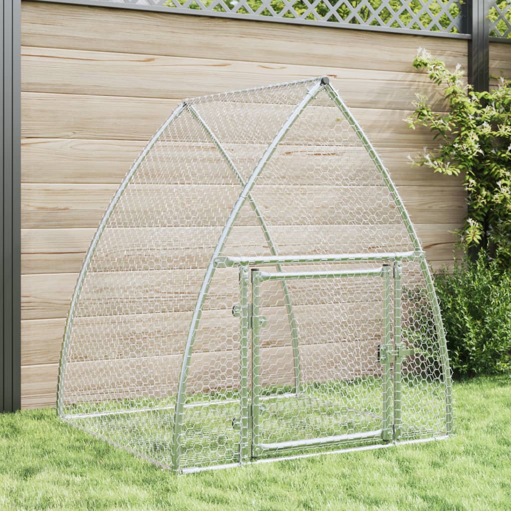 Vidaxxl Kaninchenstall 100x105x120 cm verzinkter Stahl silberfarben