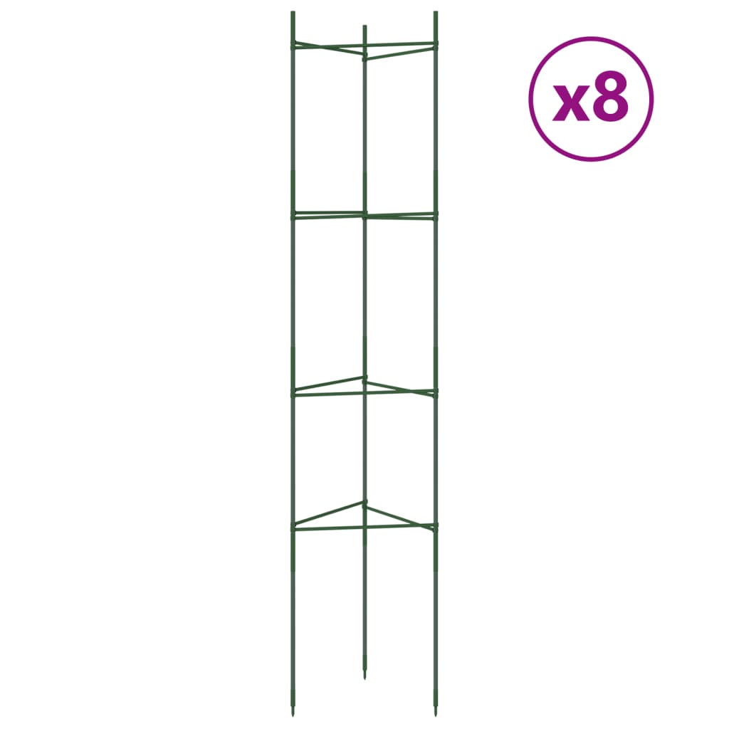 Vidaxl Tomatenkäfig 8 Stück 154 cm Stahl und Polypropylen