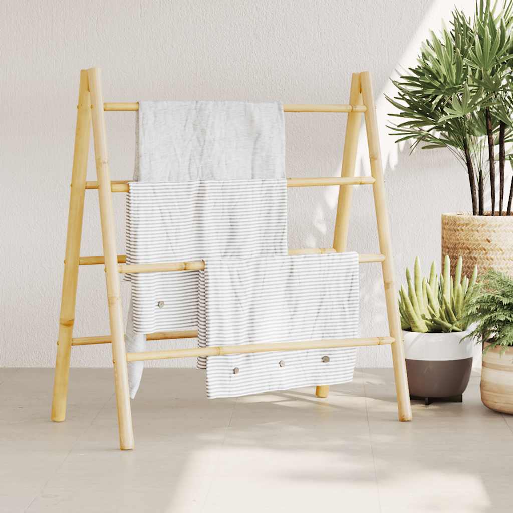 Vidaxx Handtuchleiter mit 4 Sprossen 90x50x100 cm Bambus