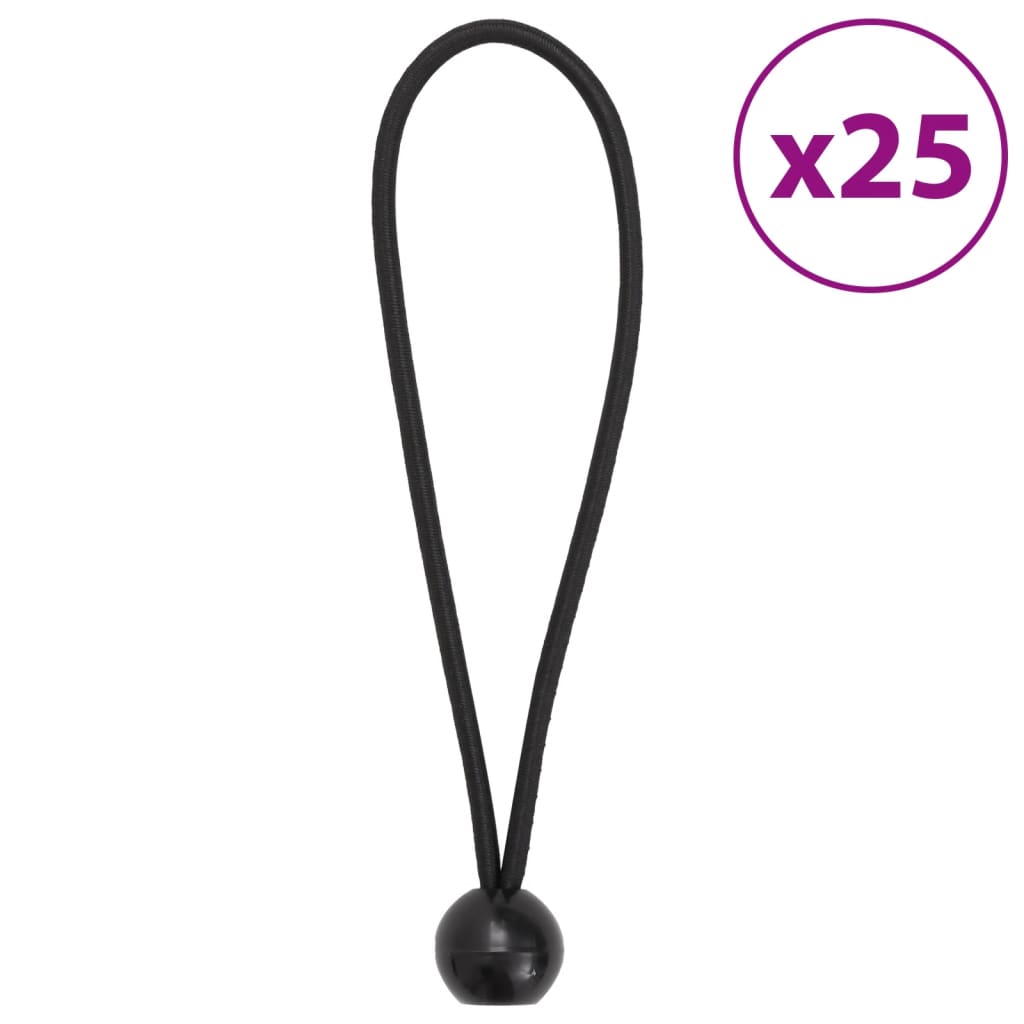 Vidaxl Spanngummis mit Kugeln 25 Stück 21x0,5 cm