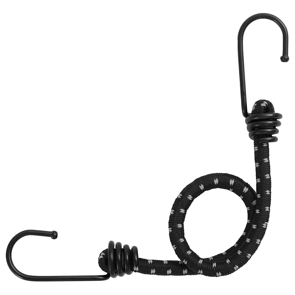 Vidaxl Spanngummis mit Reflexstreifen und Haken 25 Stück 38 cm