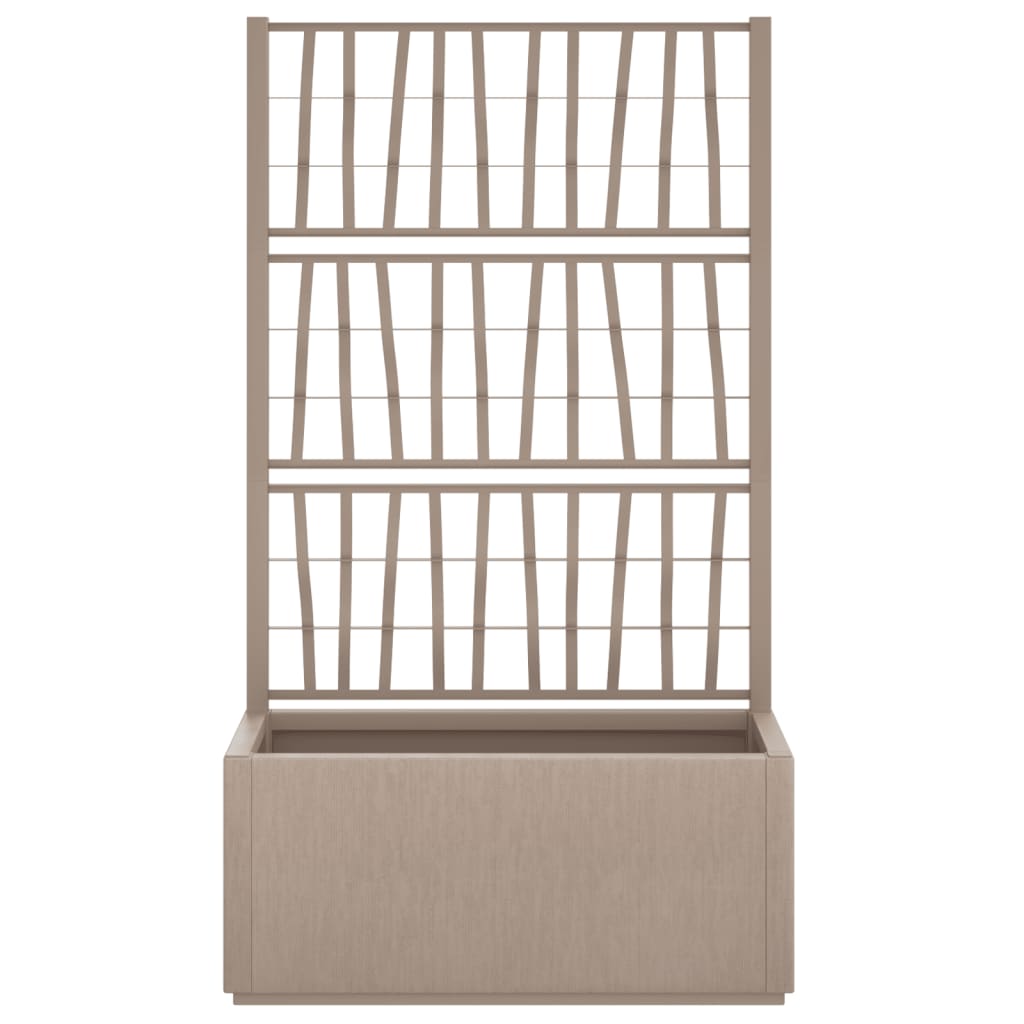 Vidaxx Pflanzgefäß mit Spalier 80x36x140 cm Polypropylen hellbraun