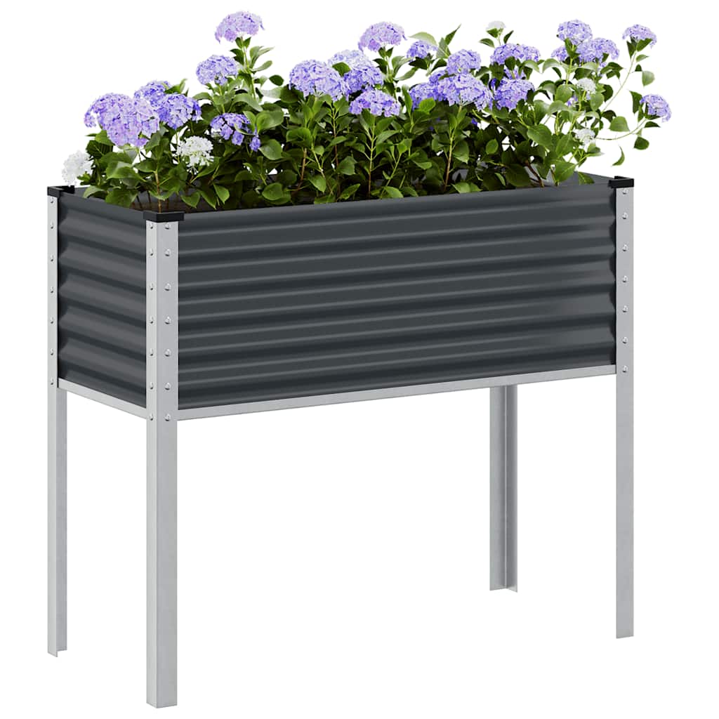 Vidaxx Pflanzgefäß 100x41x90 cm Stahl Anthrazit