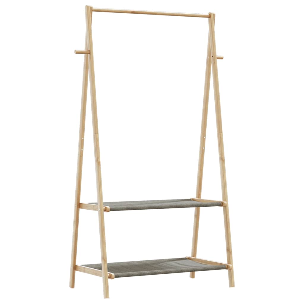 Vidaxx Kleiderständer mit Regalen 96x45,5x150,5 cm Bambus
