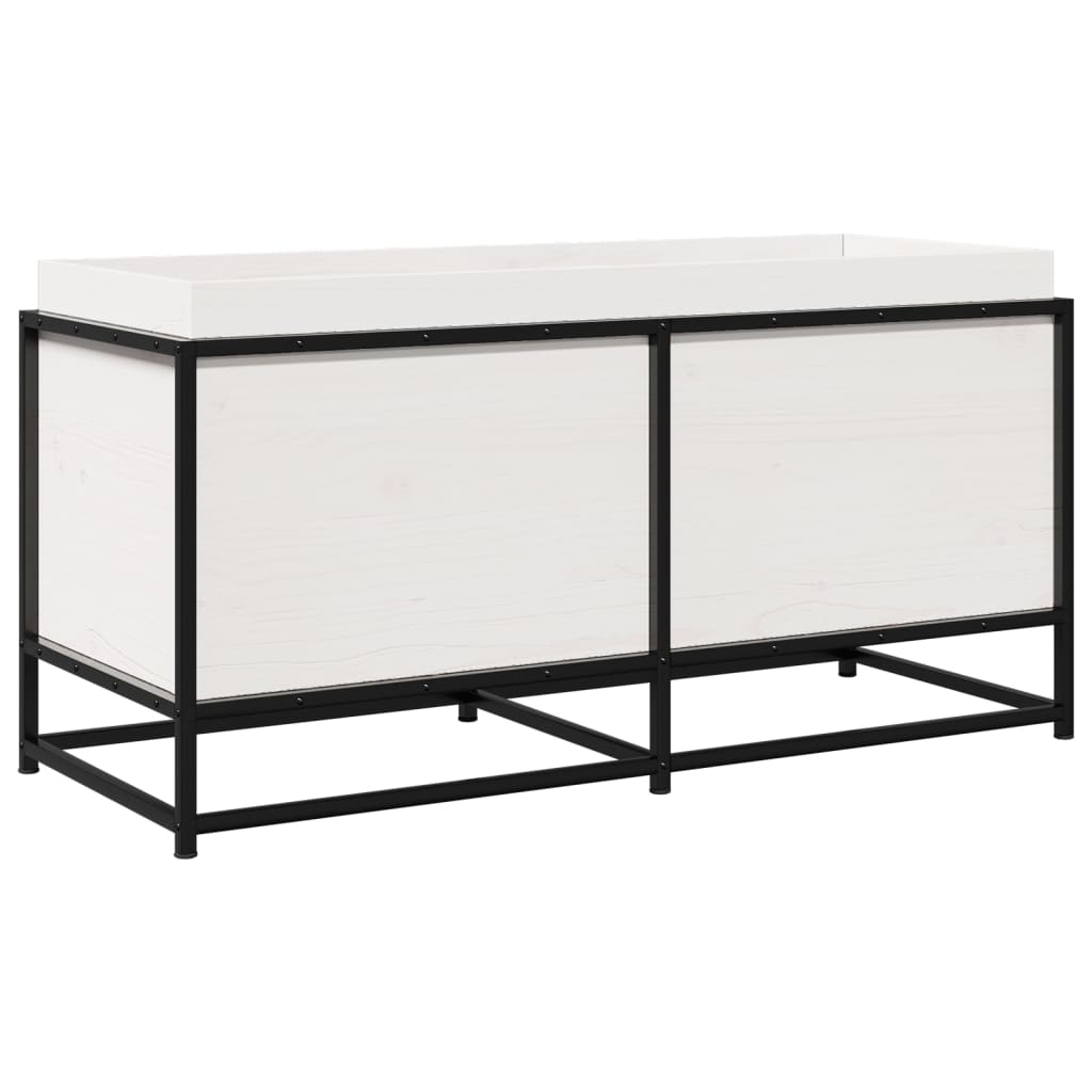 Vidaxx Pflanzgefäß 100x40x50 cm massives Kiefernholz weiß