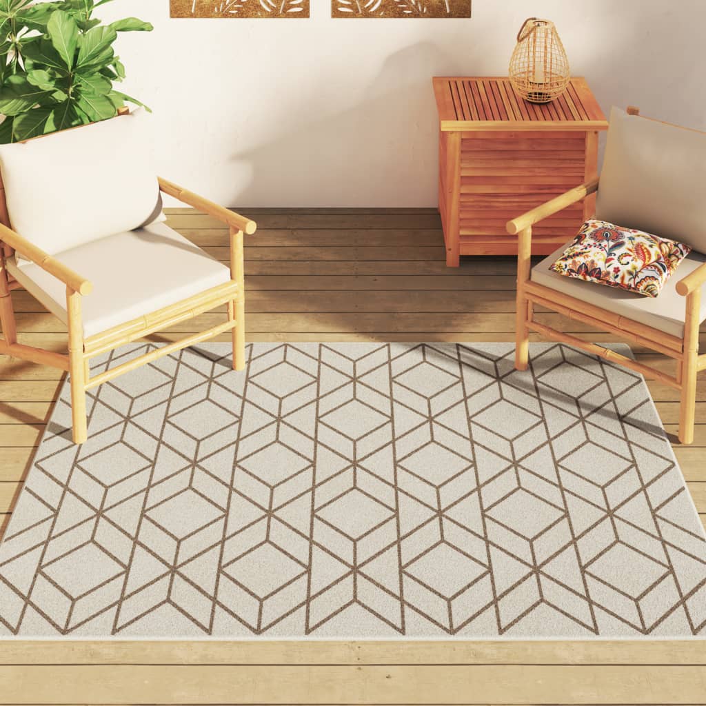 Vidaxx-Teppich für drinnen und draußen, niedriger Flor, 120 x 180 cm, mehrfarbig
