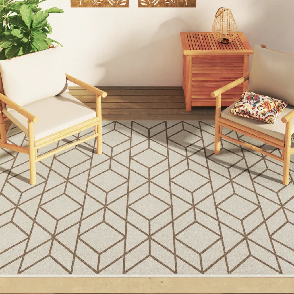 Vidaxx-Teppich für drinnen und draußen, niedriger Flor, 160 x 230 cm, mehrfarbig