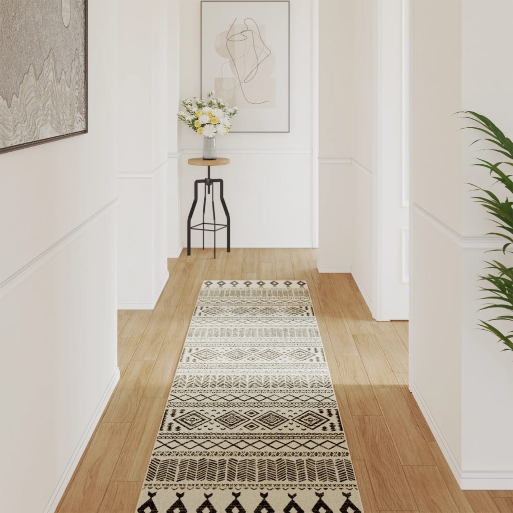 VidaXL Teppich für drinnen und draußen, niedriger Flor, 80 x 300 cm, mehrfarbig