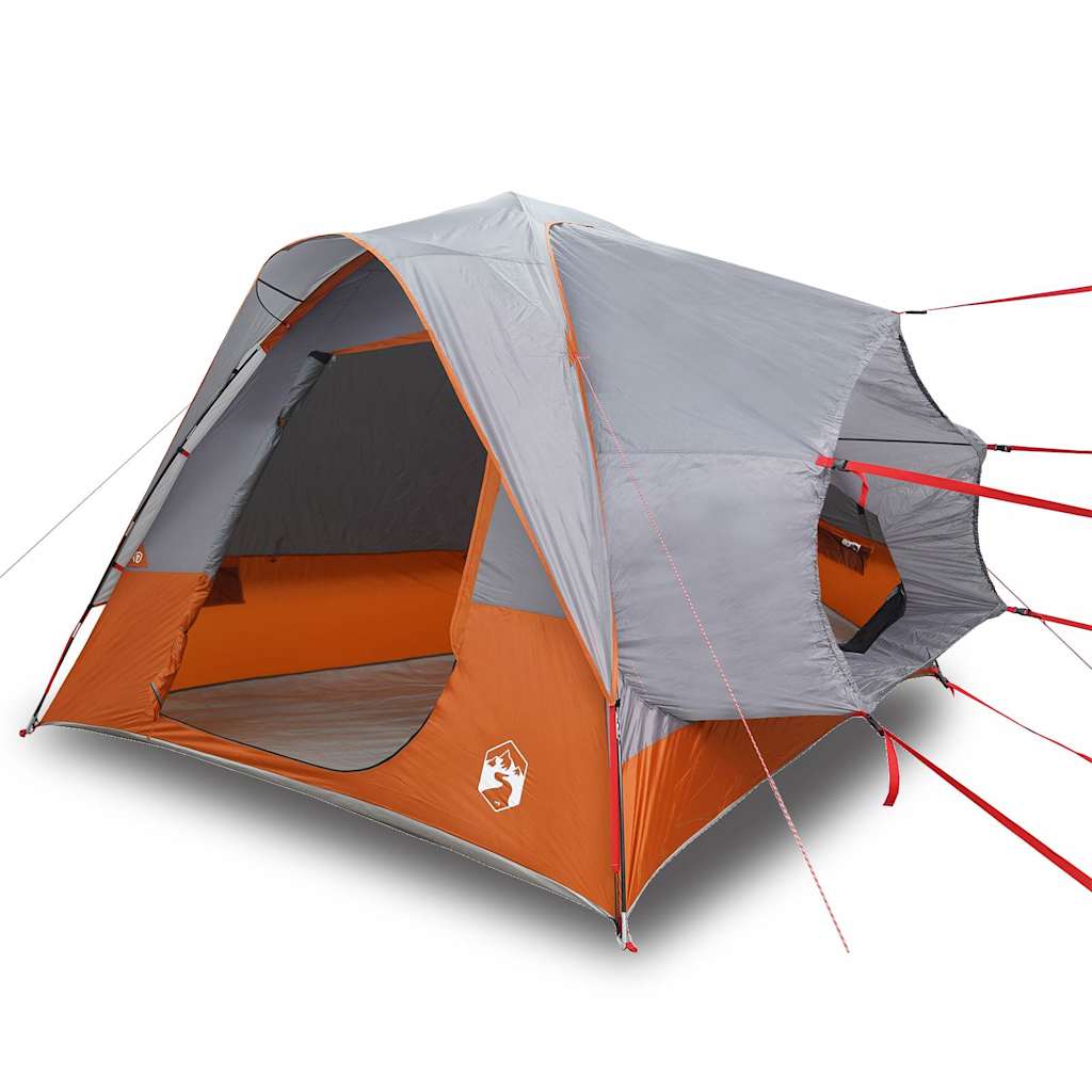 VidaXL Autozelt 4-Personen wasserdicht Grau und Orange