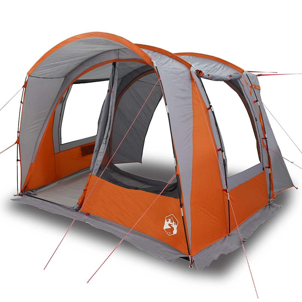 VidaXL Autozelt 4-Personen wasserdicht Grau und Orange