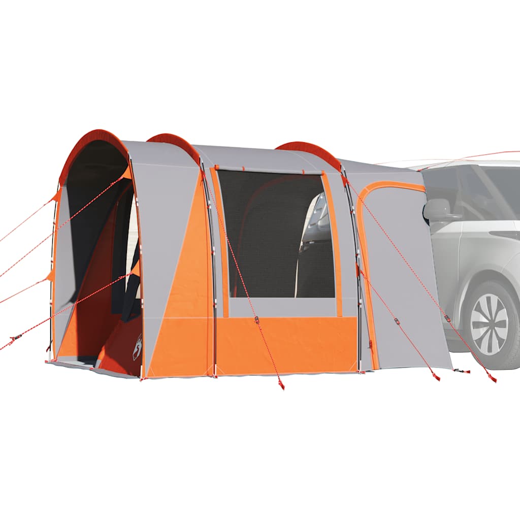 VidaXL Autozelt 4-Personen wasserdicht Grau und Orange