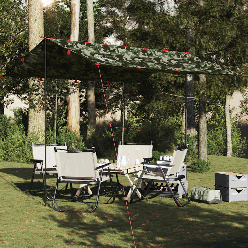 Vidaxx Camping-Markise wasserdicht 306x306 cm Tarnung