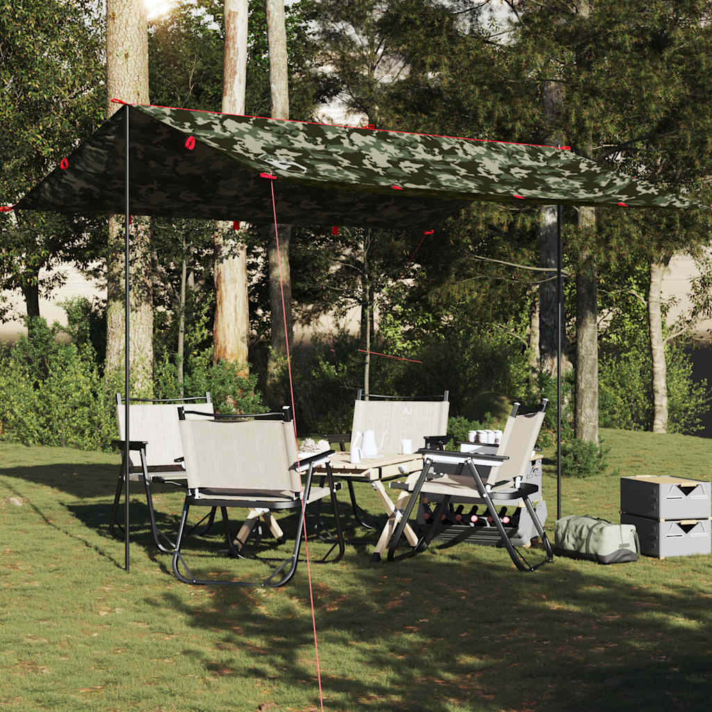 Vidaxx Camping-Markise wasserdicht 366x306 cm Tarnung
