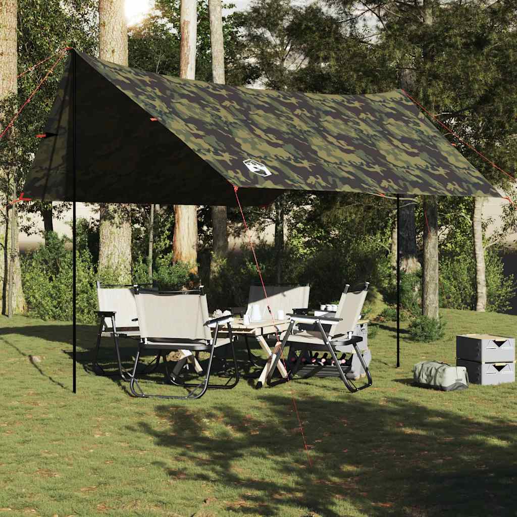 Vidaxx Camping-Markise wasserdicht 462x306x211 cm Tarnung