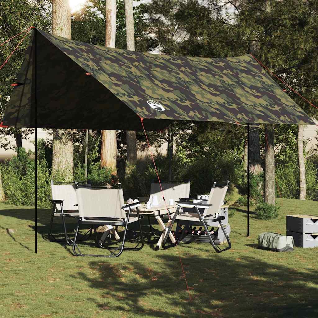 Vidaxx Camping-Markise wasserdicht 462x306x211 cm Tarnung