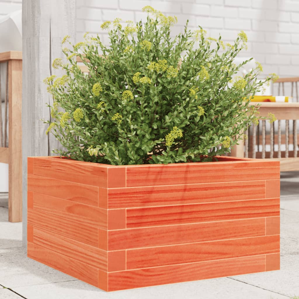Vidaxx Pflanzgefäß 40x40x23 cm massives Kiefernholz, braun gewaschen