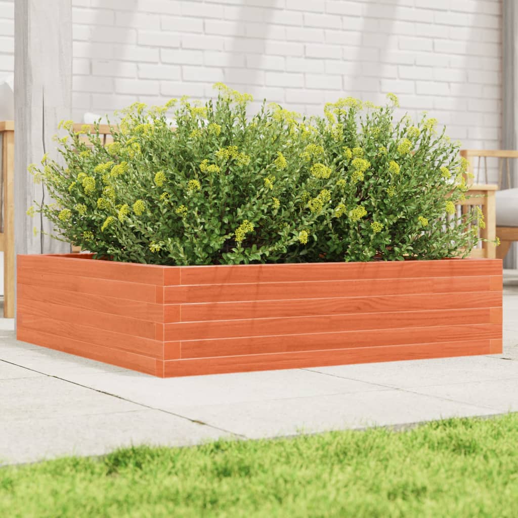 Vidaxx Pflanzgefäß 90x90x23 cm massives Kiefernholz, braun gewaschen