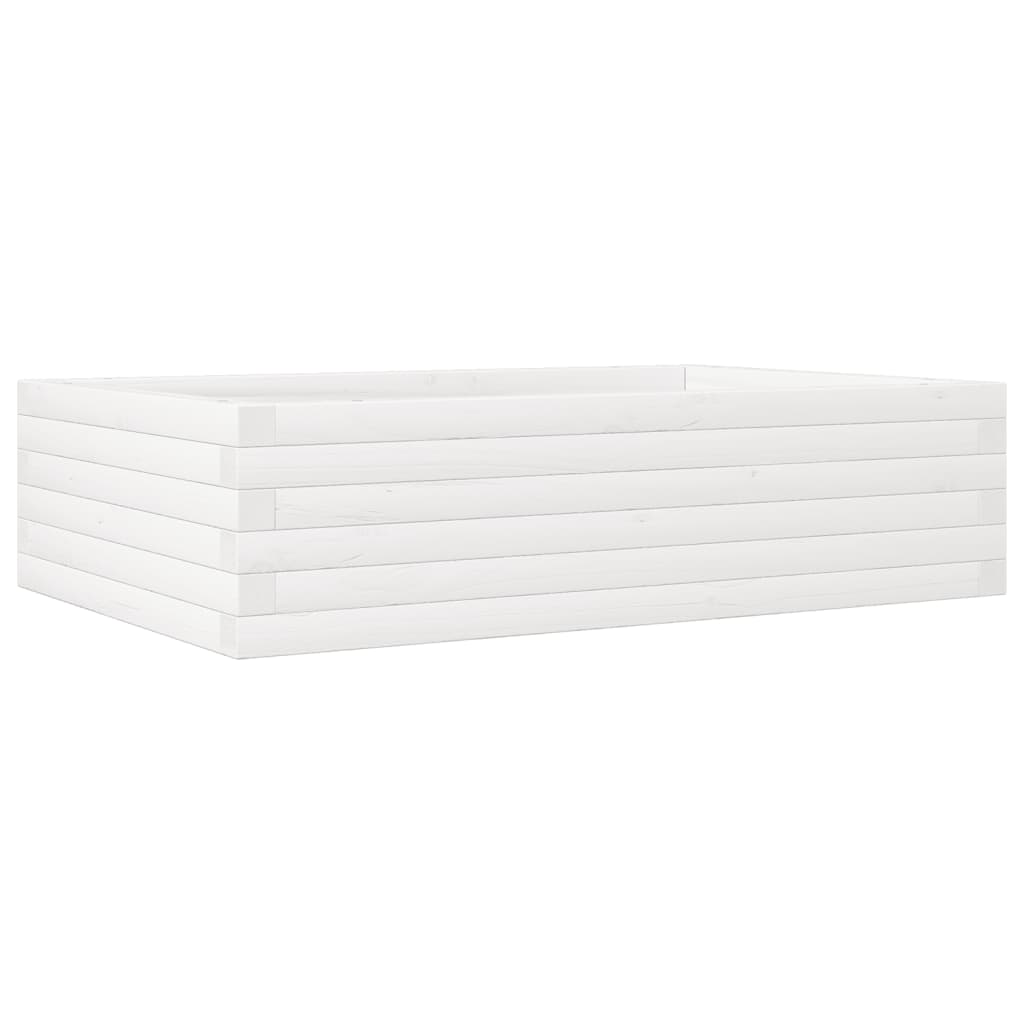 Vidaxx Pflanzgefäß 90x60x23 cm massives Kiefernholz weiß