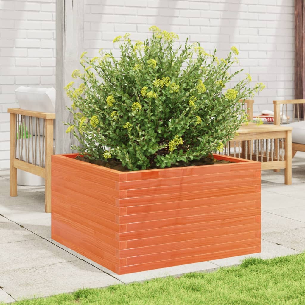 Vidaxx Pflanzgefäß 80x80x45,5 cm massives Kiefernholz, braun gewaschen