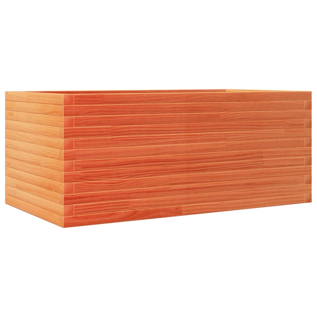 VidaXL Pflanzgefäß 110 x 60 x 45,5 cm, massives Kiefernholz, braun gewaschen